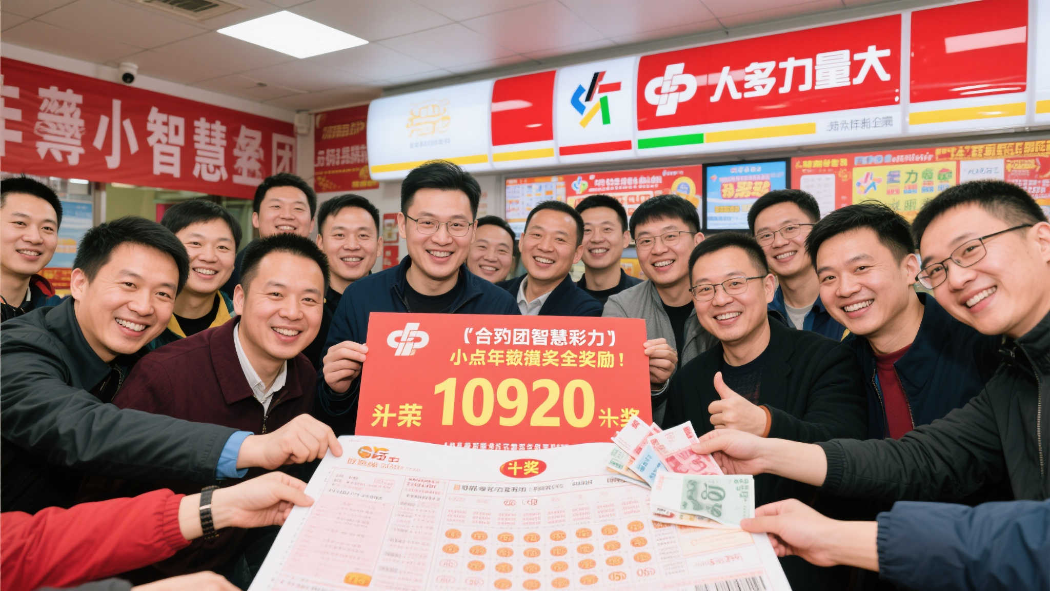 合买团千元投注喜中大乐透1092万，领奖代表一脸茫然