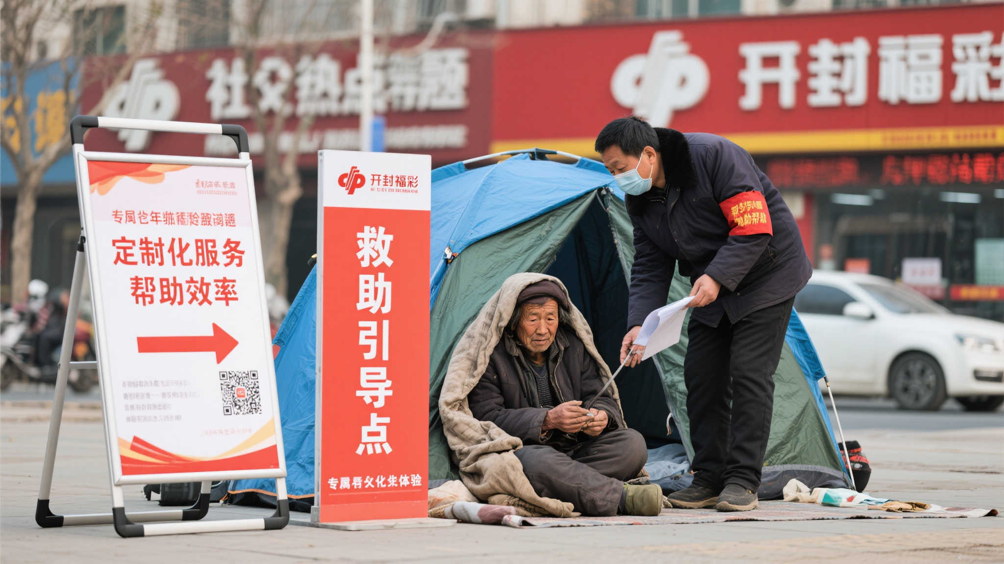 开封福彩：温情救助服务设点引导，让关怀更贴近人心